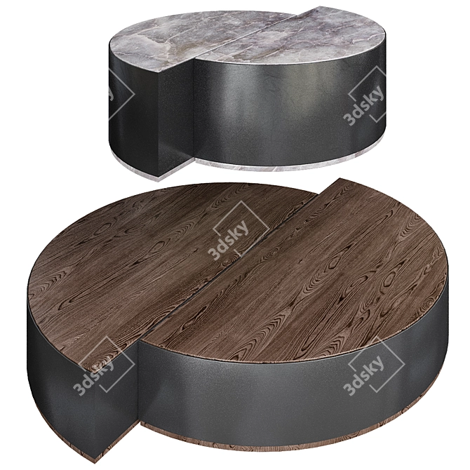 Stylish Shields Minotti Coffee Tables 3D model image 1