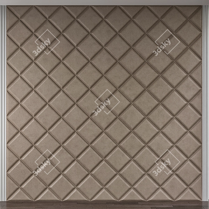 Modern 3D Wall Panel 3D model image 1