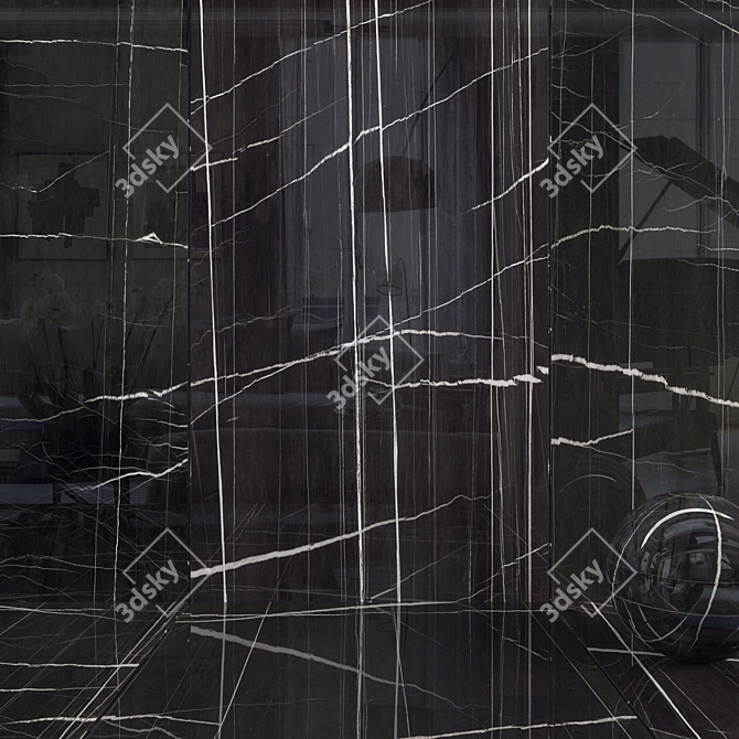 Sahara Noir HD Wall Tiles 3D model image 1