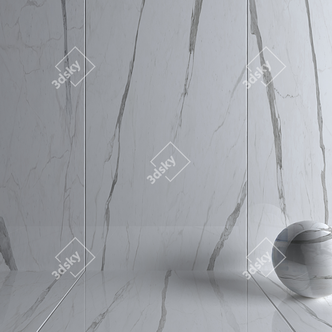 Statuario Wall Tiles: HD Multi-Texture for Stunning Walls 3D model image 3