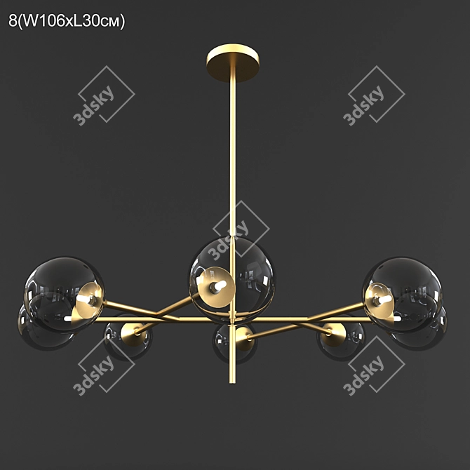 Elegant Adden Bau Pendant Lamp 3D model image 1