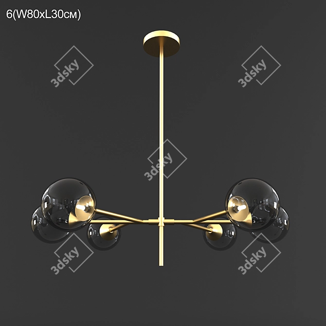 Elegant Adden Bau Pendant Lamp 3D model image 2