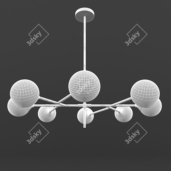 Elegant Adden Bau Pendant Lamp 3D model image 3