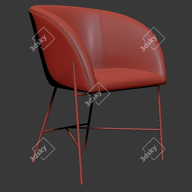 Modern Blaire Dining Chair 3D model image 3