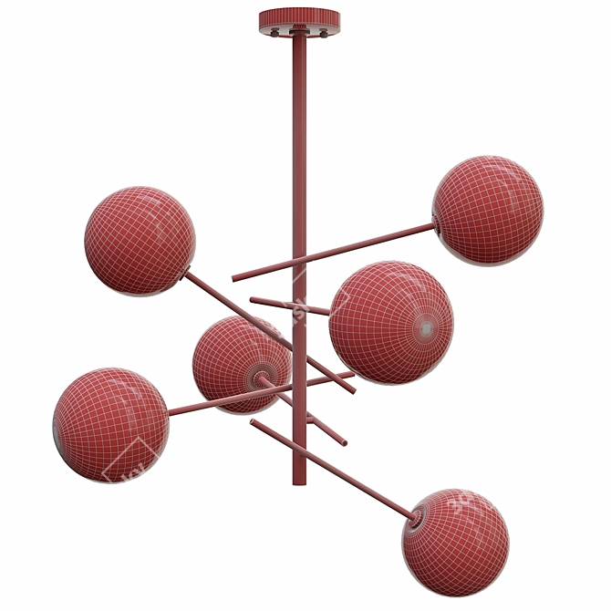 Elegant Bolle Chandelier: Modern Loft Hanging Lamp 3D model image 4