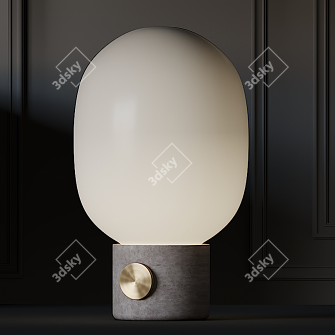 Stylish Table Lamps: Concrete, Rechargeable, Aerostat 3D model image 3