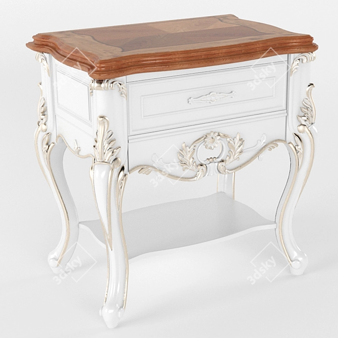 Diva Bedside Table: Elegant and Functional 3D model image 2