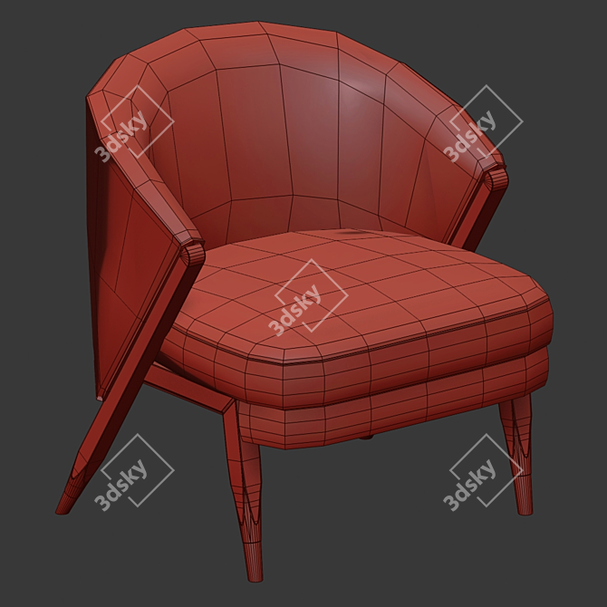 Caramel Supreme Luxury Car Seat 3D model image 3