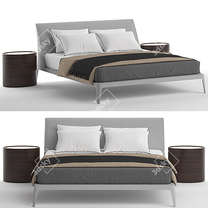 Poliform Kelly Bed - Elegant and Stylish Sleep Solution 3D model image 1