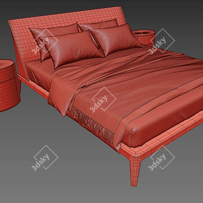 Poliform Kelly Bed - Elegant and Stylish Sleep Solution 3D model image 3