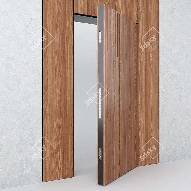 Contemporary Wooden Door: Modern Design for Interiors & Exteriors 3D model image 2