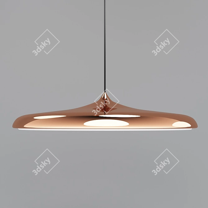 Modern Copper Pendant Light - Plate 40.1125 3D model image 1