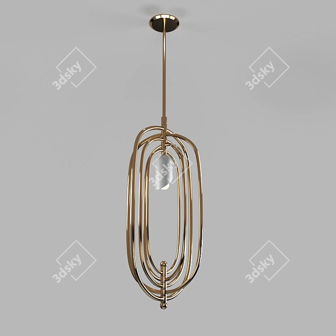 Modern Gold Pendant Light: Turner 40.2379 3D model image 1