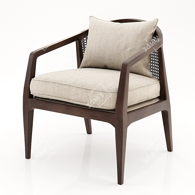 Stylish Four Hands Alexandria Chair 3D model image 1