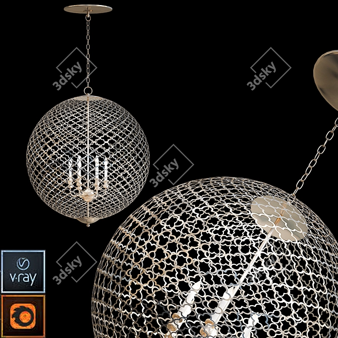 Skyros Pendant Lamps: Stylish Illumination Solution 3D model image 1