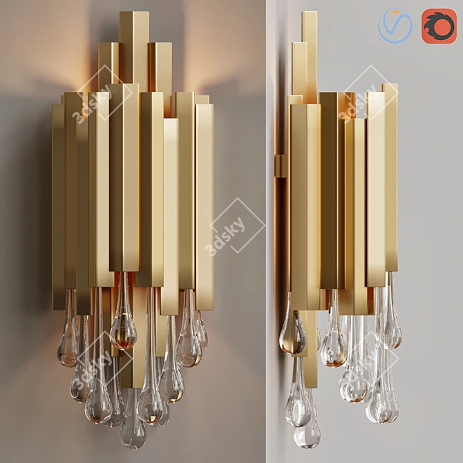 Trump Wall Lamp: Stylish Illumination for Your Space 3D model image 1