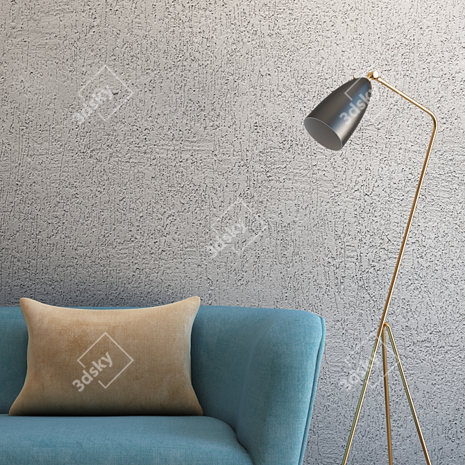 Seamless Stucco HD Texture 3D model image 2