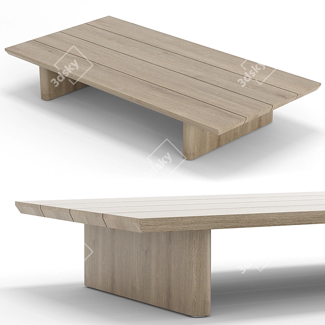 RH Outdoor Baimain Coffee Table: Elegant and Durable 3D model image 1