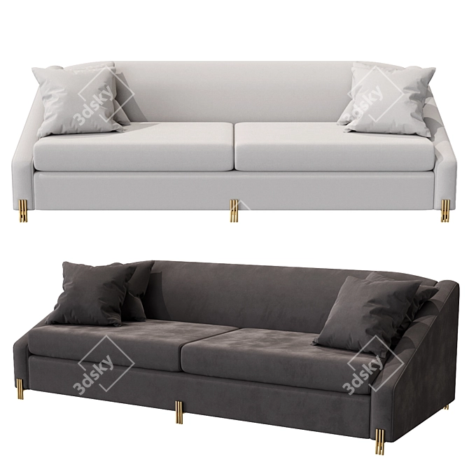 Elegant Eichholtz Candice Sofa 3D model image 1