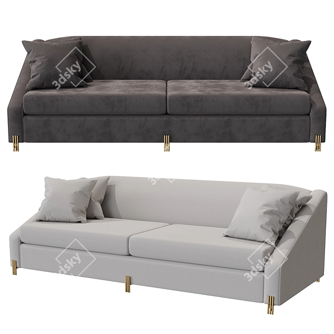 Elegant Eichholtz Candice Sofa 3D model image 2