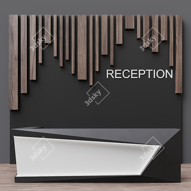 Elegance Reception Desk 3D model image 1