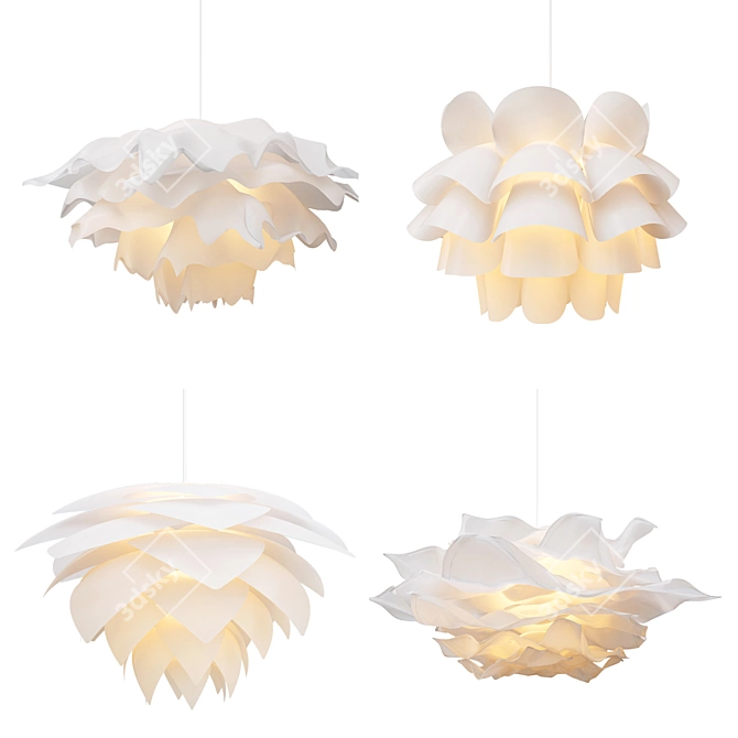 Elegant Chandelier Collection_27: Andelle, Knappa, Krusning 3D model image 1