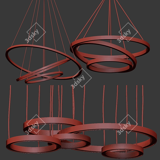 Modern Ceiling Light Set 32: 3dsmax & Vray / Corona / Obj Compatible 3D model image 2