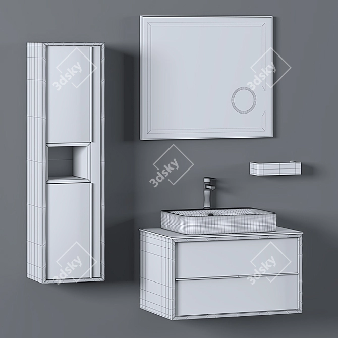 Elantra 80 Bathroom Furniture Set 3D model image 3