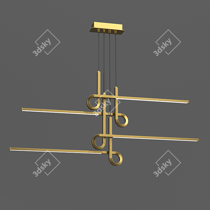 Mantra CINTO Chandelier - Elegant Om-inspired Lighting 3D model image 1