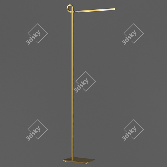 CINTO 6145 Floor Lamp: LED, Dimmable, Warm Light 3D model image 1