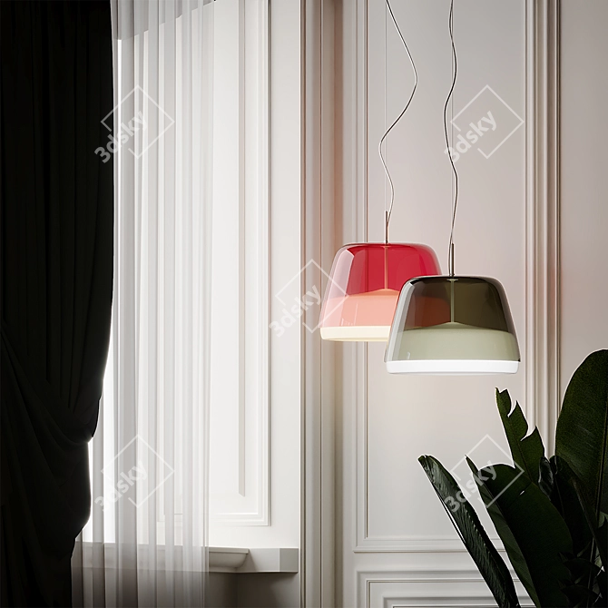 Elegant Prandina Pendant Light 3D model image 1