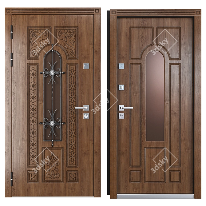 Vezha Metal Entrance Door: Your Frame Solution 3D model image 3