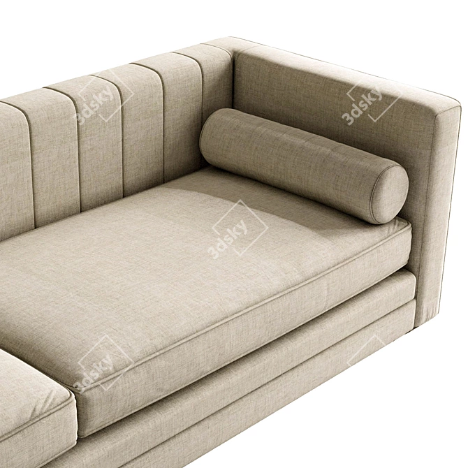 LuxDeco Aylott 3-Seater Sofa: Timeless Elegance for Every Home 3D model image 2