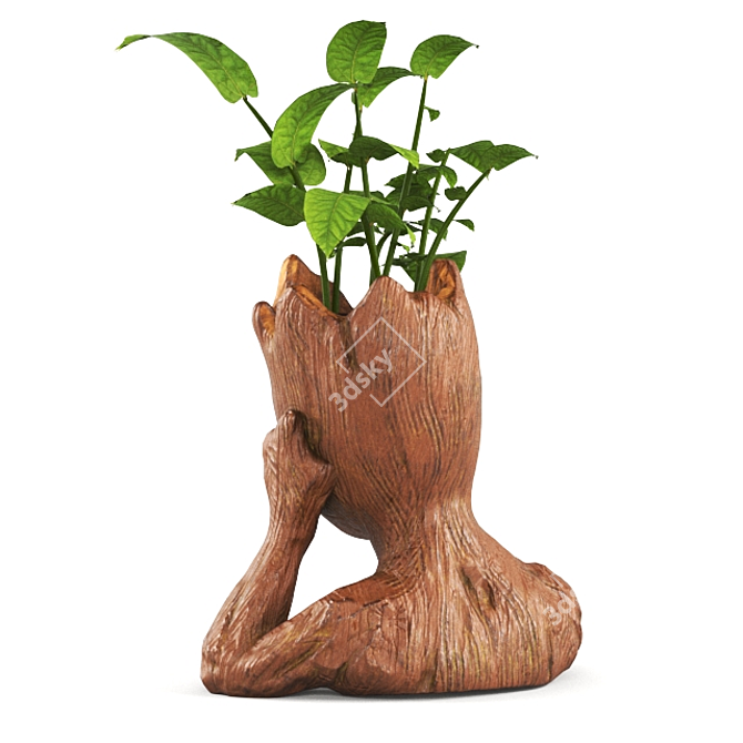 Green Groot Sculpture 3D model image 2