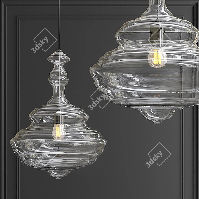 Elegant Crystal Chandelier: Neverending Glory 3D model image 1