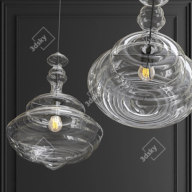 Elegant Crystal Chandelier: Neverending Glory 3D model image 2