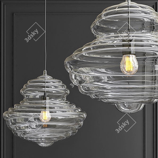 Elegant Glass Chandelier by Loft-Concept 3D model image 1