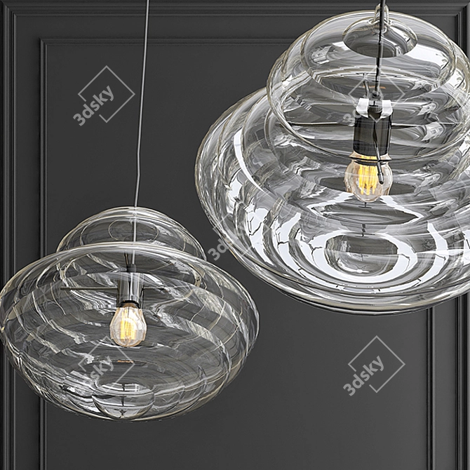 Elegant Glass Chandelier by Loft-Concept 3D model image 2