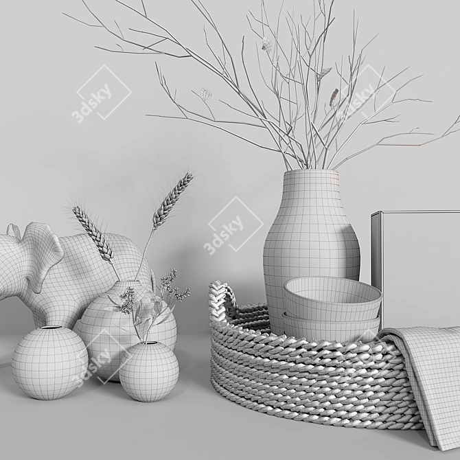 Luxurious Decorative Set 3D model image 3