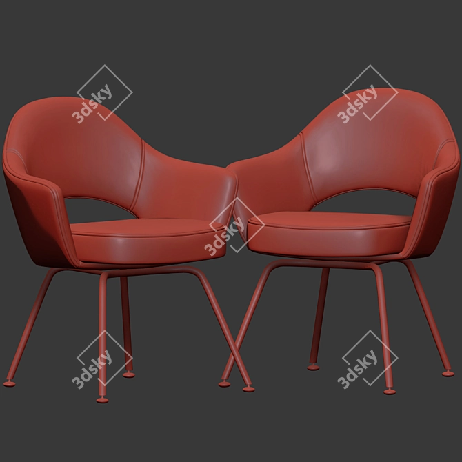 Modern Elegance: Saarinen Executive Armchair 3D model image 2