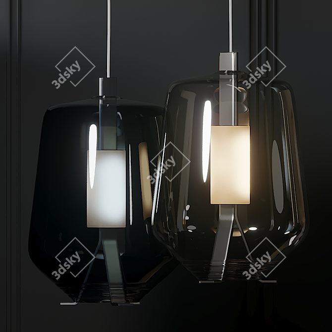 Sleek Gauzak Pendant Lamp 3D model image 2