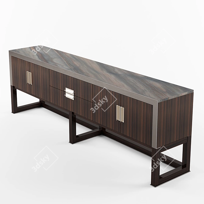 Armand Wooden Sideboard with Integrated Lighting 3D model image 2