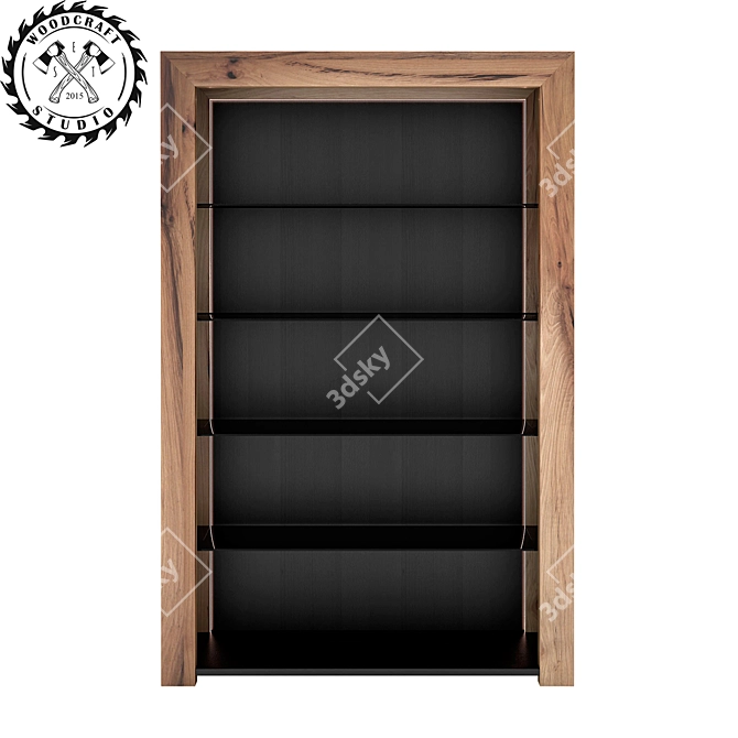 Marshall Bookcase: Modern Woodcraft Elegance 3D model image 1