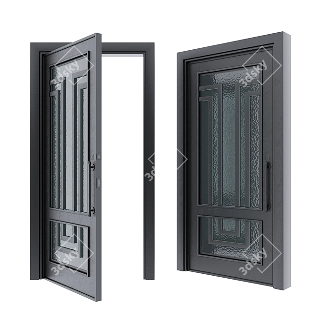 Contemporary Entryway Door 3D model image 1