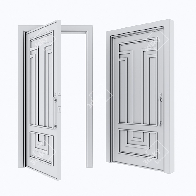 Contemporary Entryway Door 3D model image 2