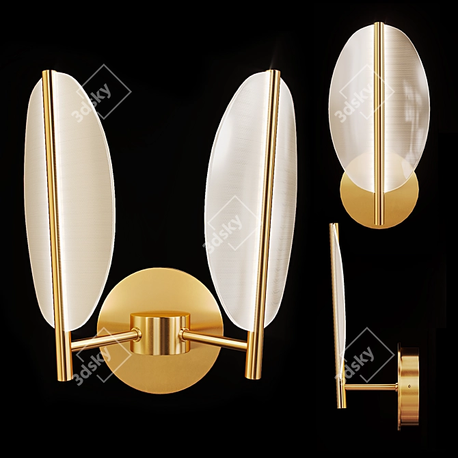 PRAIA LED Wall Lamp: Sleek Postmodern Elegance 3D model image 1