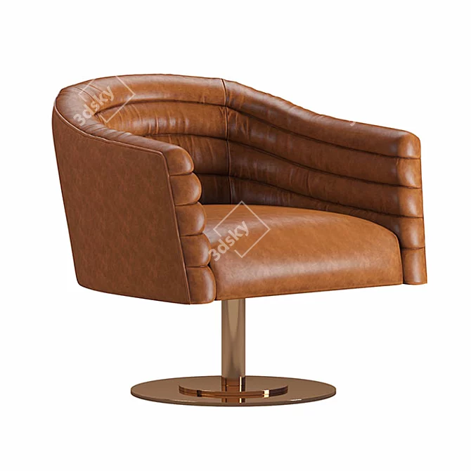 Luxury Leather Armchair | High-Quality 3D Model 3D model image 1