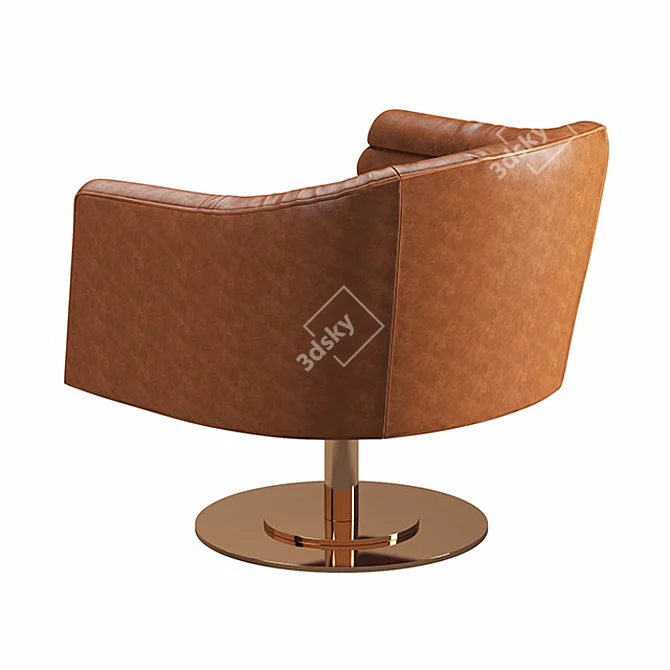 Luxury Leather Armchair | High-Quality 3D Model 3D model image 2