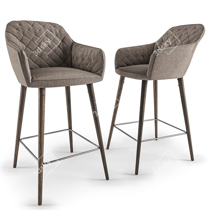Antiba Bar Chair - Stylish and Comfortable 3D model image 1