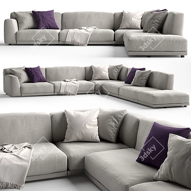 Paris Seoul Sofa: Elegant Comfort for Your Home 3D model image 1